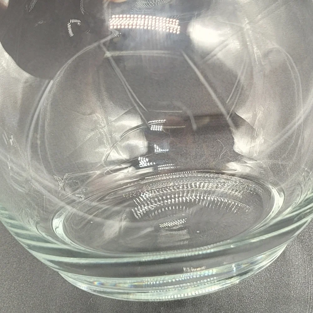 Clear Glass Footed Bubble Bowl/Vase​​​